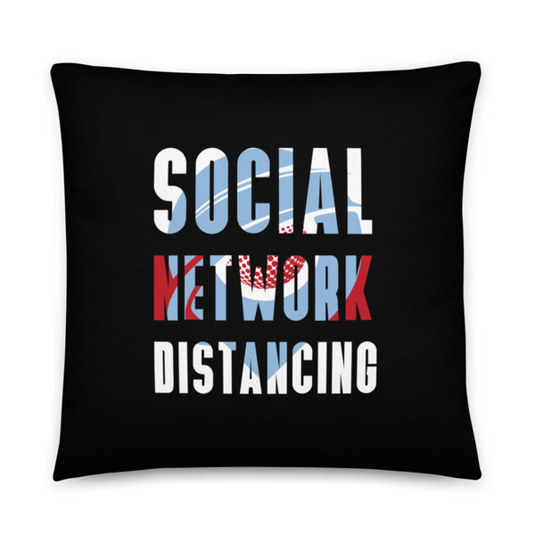 Social Network Distancing Pillow | Black