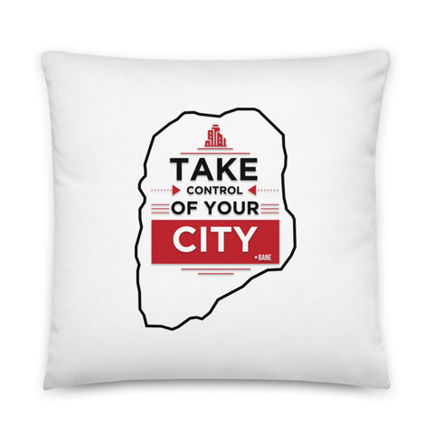 Take Control Of Your City Atlanta Pillow | White
