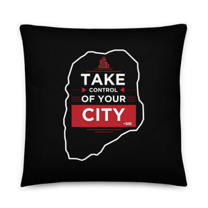 Take Control Of Your City Atlanta Pillow | Black