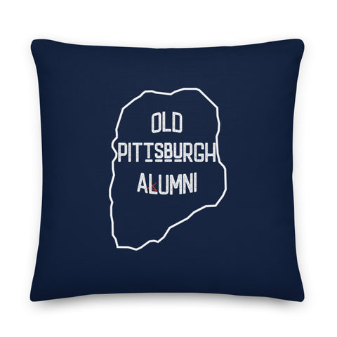 Old Pittsburgh Alumni Pillow | Navy Blue
