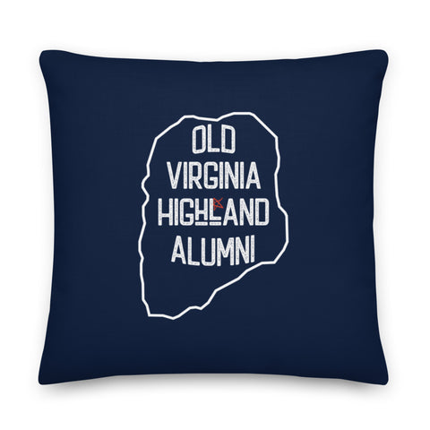 Old Virginia Highland Alumni Pillow | Navy Blue
