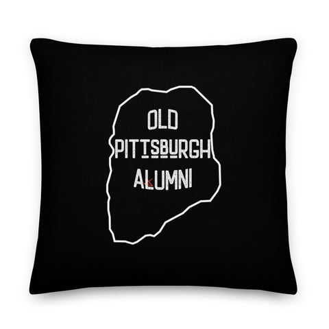 Old Pittsburgh Alumni Pillow | Black