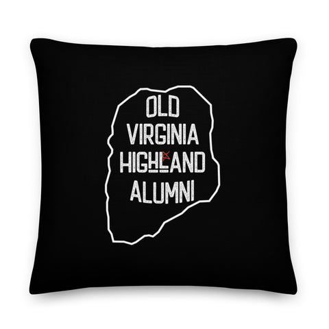 Old Virginia Highland Alumni Pillow | Black