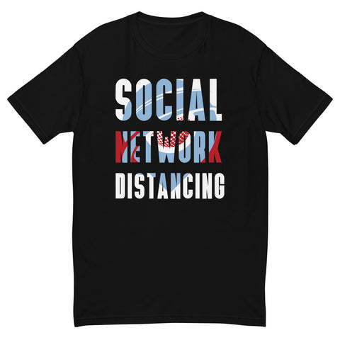 Social Network Distancing Short Sleeve Unisex T-Shirt | Black
