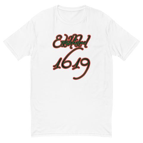 Established 1619 Short Sleeve Unisex T-Shirt | White