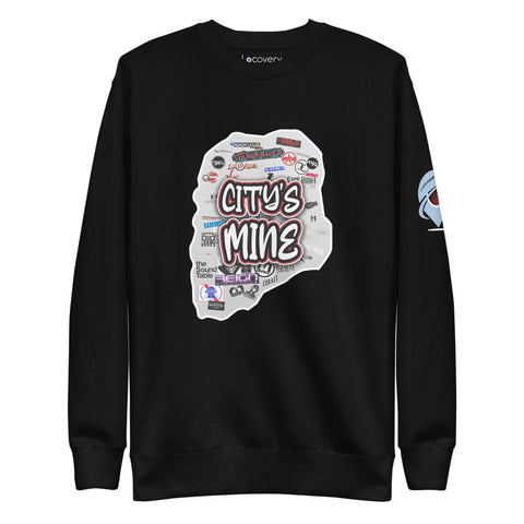 City's Mine Unisex Fleece Pullover | Black