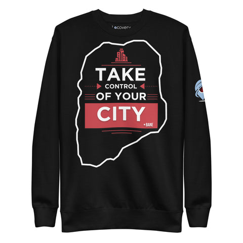 Take Control Of Your City Atlanta Unisex Fleece Pullover | Black