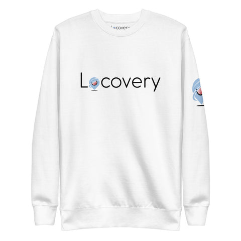 Locovery Unisex Fleece Pullover | White