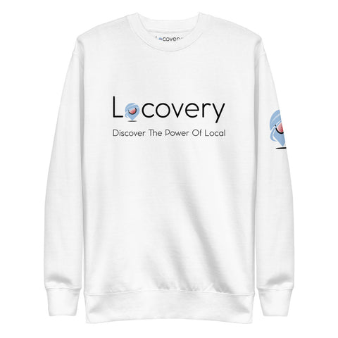 Locovery Discover The Power Of Local Fleece Pullover | White